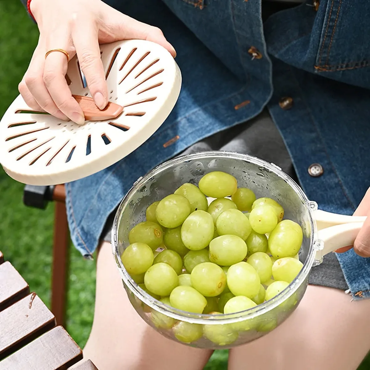 Panier Égouttoir Pliable pour Fruits et Légumes